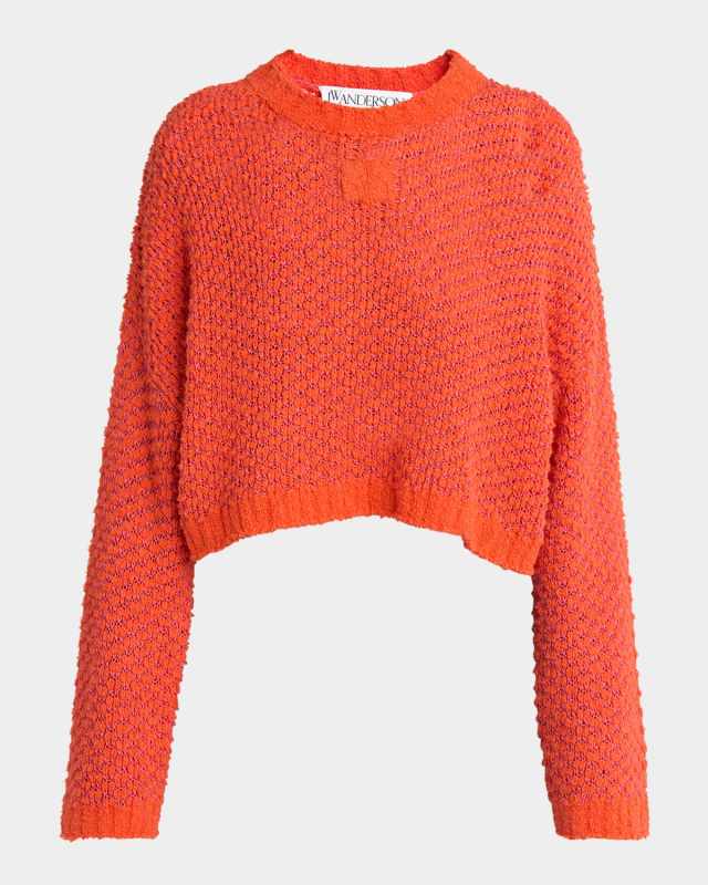 Crop Open-Stitch Sweater